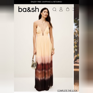 Ba&sh WILA Backless dress in Cream